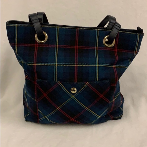 Talbots Wool Plaid Tote - Picture 1 of 7